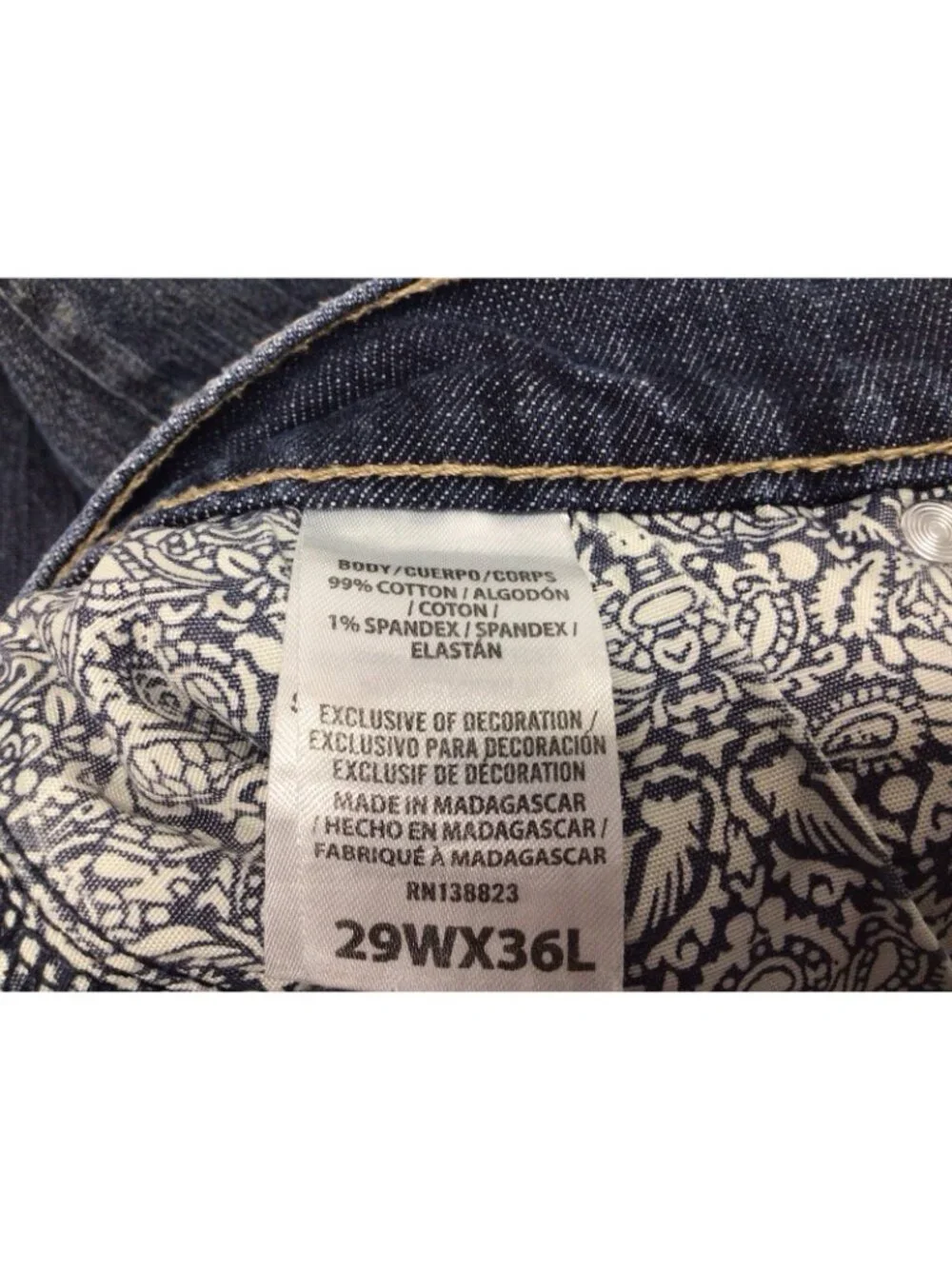 Cody James Mens Straight Leg Stretch Denim Jeans Size 31 X 36 Flaw